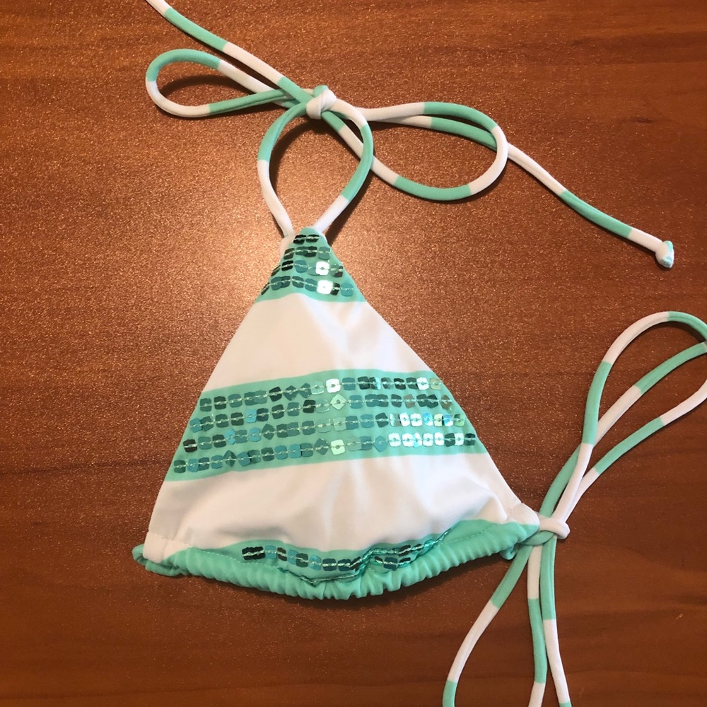Victoria’s Secret Sequin Triangle Bikini Top
